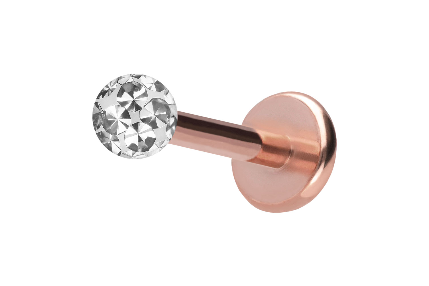 Titan Labret Piercing mit Push Fit EPOXY-KUGEL
